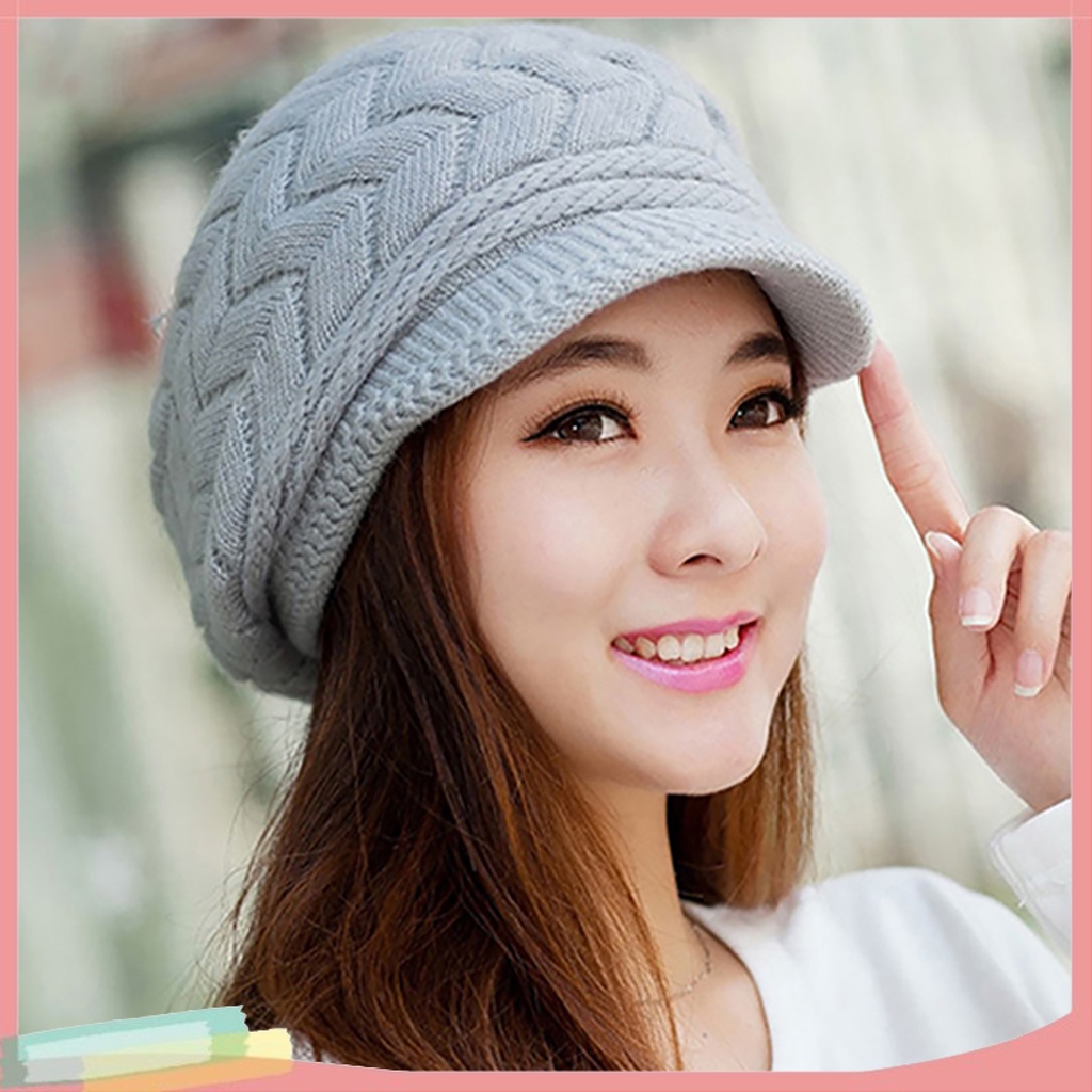 Nón Len Ấm Áp Thời Trang Dành Cho Nữ