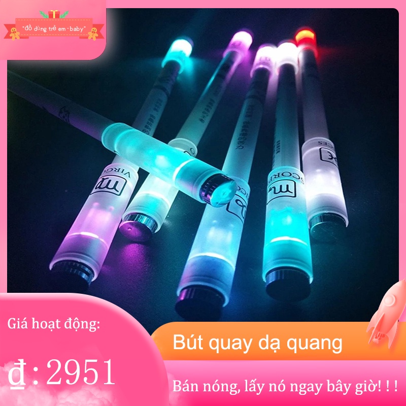Bút Xoay Nghệ Thuật Quay tay Phát Sáng Viết Được Mực Pen Mod Có Đèn Led Đổi Màu Cá Tính Viết Mực Dễ Thương Pen Spinning