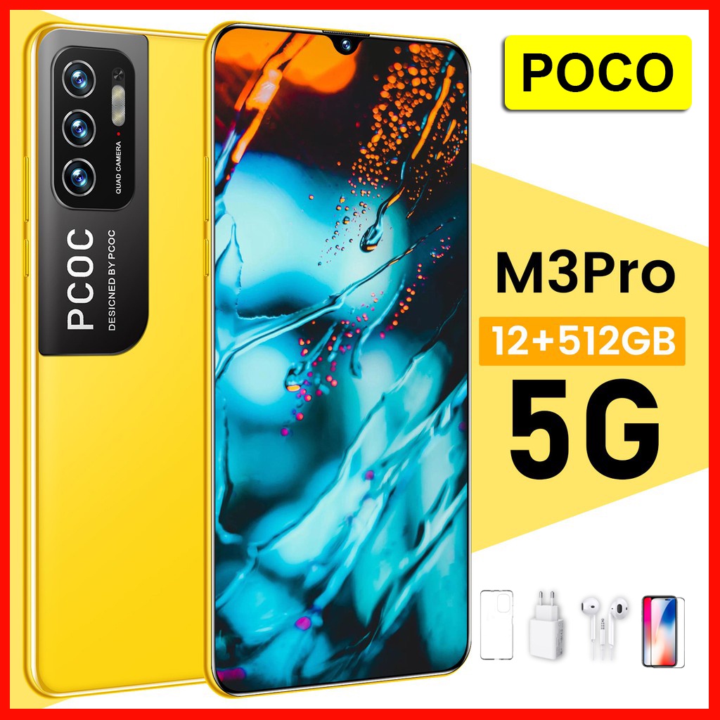 Điện thoại di động POCO M3 Pro Bán nóng Bản gốc 12G + 512G 5G Trò chơi hợp pháp Google