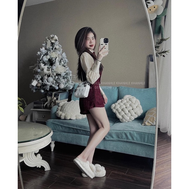 Set áo sơ mi tơ gile chất dạ (3 món) Kèm Ảnh + Video Shop Tự Quay Tự Chụp