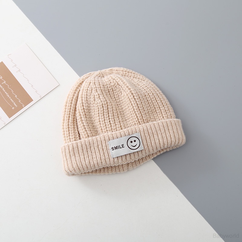 Mũ Len Giữ Ấm Màu Sắc Đơn Giản Cho Bé