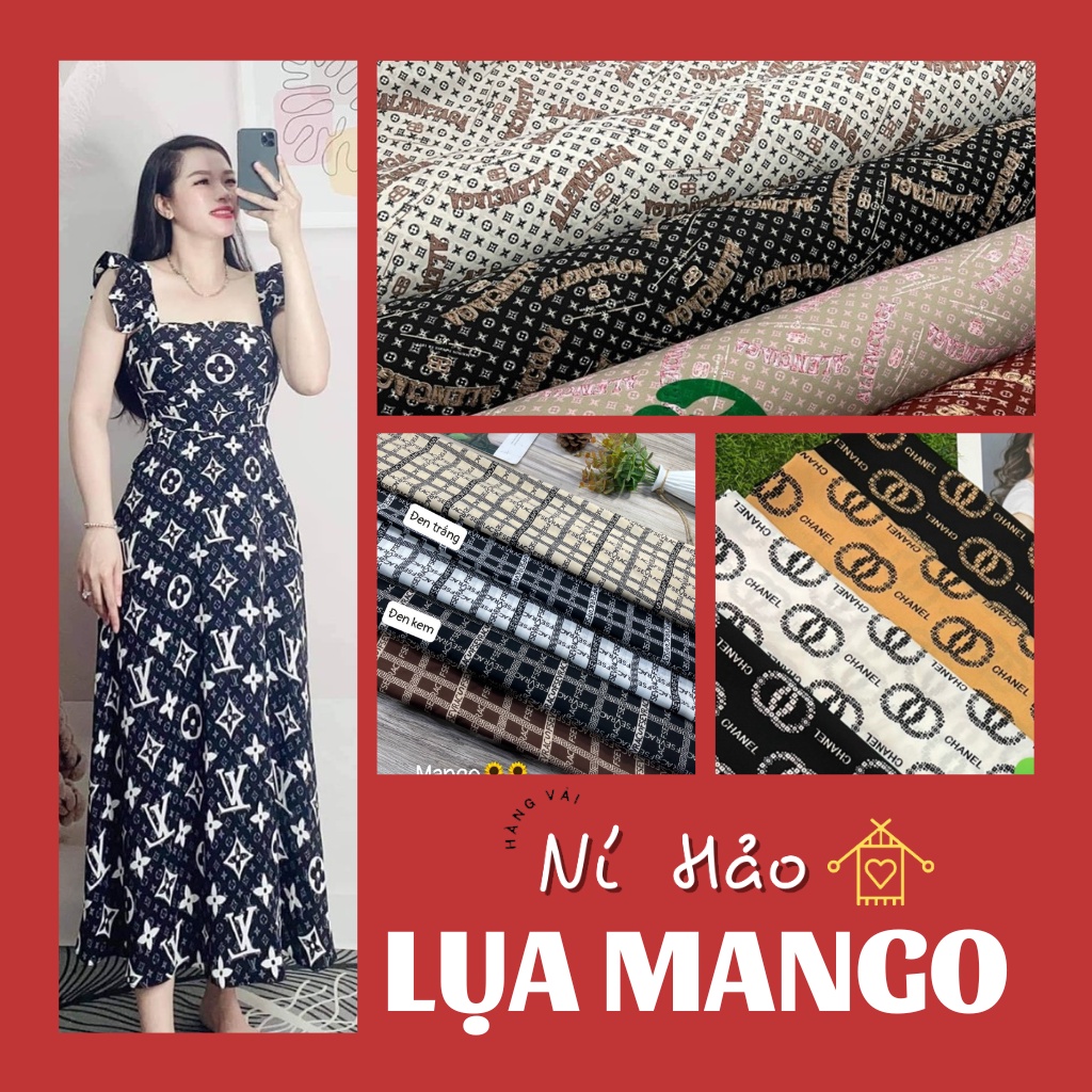 Vải LỤA MANGO họa tiết, vải may đầm, vải áo dài, vải may váy, vải may pijama, vải may đồ bộ, vải may đồ ngủ, thời trang,
