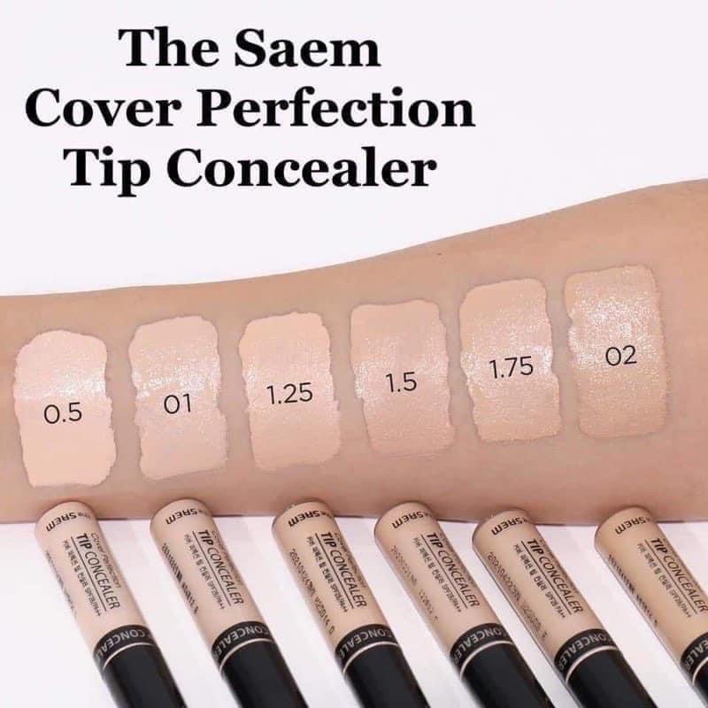 Che khuyết điểm The Saem Cover Perfection Tip Concealer SPF28/PA++