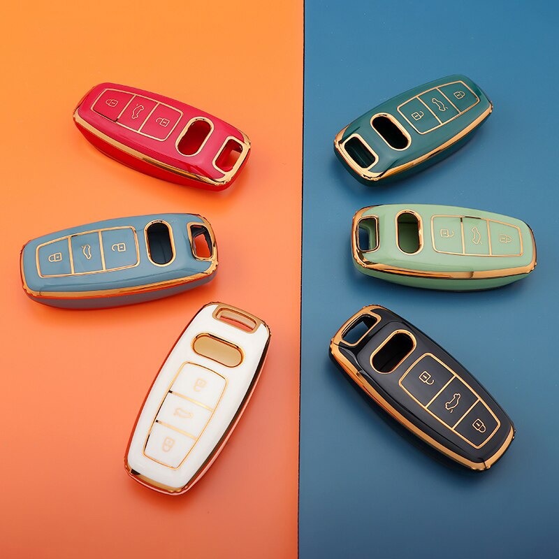 Bao Da, Vỏ Bảo Vệ, Ốp Chìa Khóa, Bọc Chìa Khóa Cao Cấp Dùng Cho Xe Ô Tô Audi A3, A4, A5, A6, A7, A8, A4L, A6L, Q5, Q7