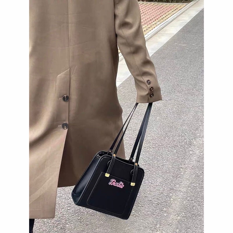 Túi Xách Đen Barbie Dáng Vuông Vừa Phong Cách Lolita Học Sinh Ulzzang