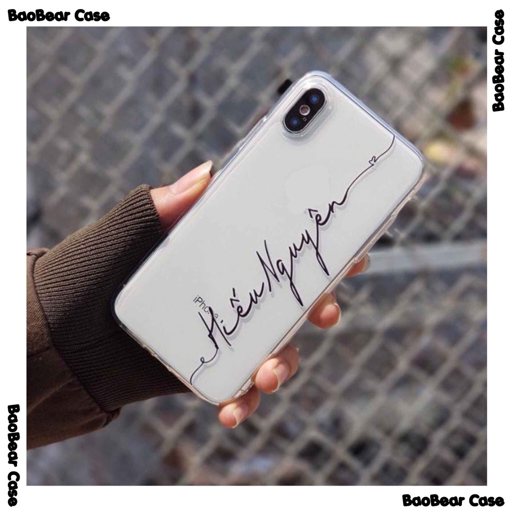 Ốp Lưng Silicon in Chữ Ký Theo Yêu Cầu iphone, samsung, oppo, xiaomi,....