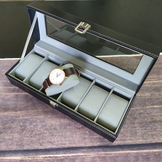 Hộp đựng đồng hồ 6 ngăn , hộp đựng đồng hồ da