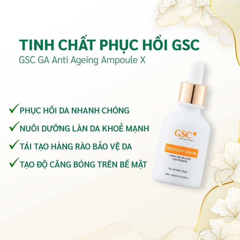 Tinh chất phục hồi GSC - Recovery serum  - Tái tạo phục hồi làn da hư thương, dưỡng sau khi phun xăm môi