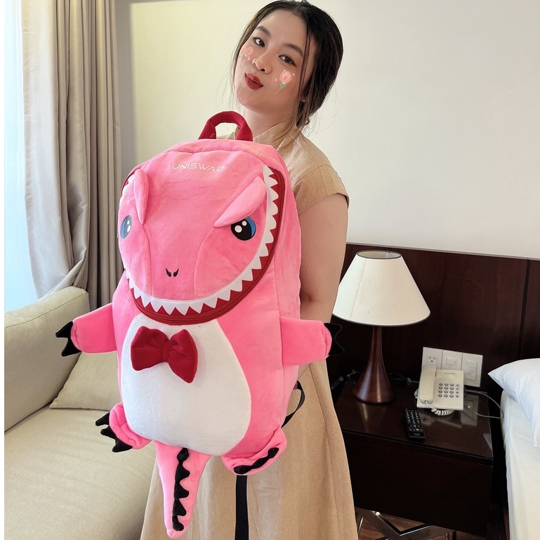 Ba lô Cá Sấu vải nhung cỡ lớn 2 lớp chống thấm nước - balo nam nữ hàng chuẩn vải nhung xịn cao cấp