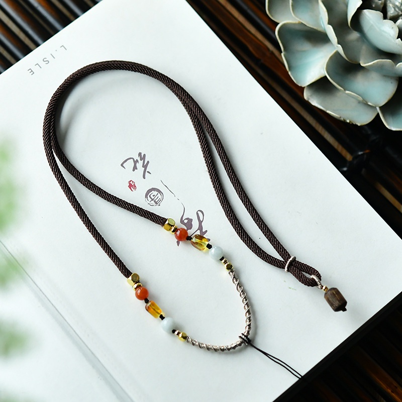 Dây Đeo Cổ Bằng Vải Dệt Tay Mỏng Điều Chỉnh Được Thông Dụng Cho Nam Và Nữ
