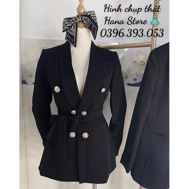 Hình chụp thật - Vest Siêu Sang Thiết Kế Kèm Đai Lên Form Xuất Sắc (HÀNG 2 LỚP CÓ ĐỆM VAI) - VE102201