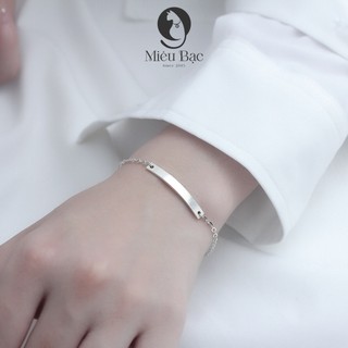 Lắc tay bạc nữ Miêu Bạc khắc tên miễn phí chất liệu bạc 925 thời trang phụ kiện trang sức nữ L400224