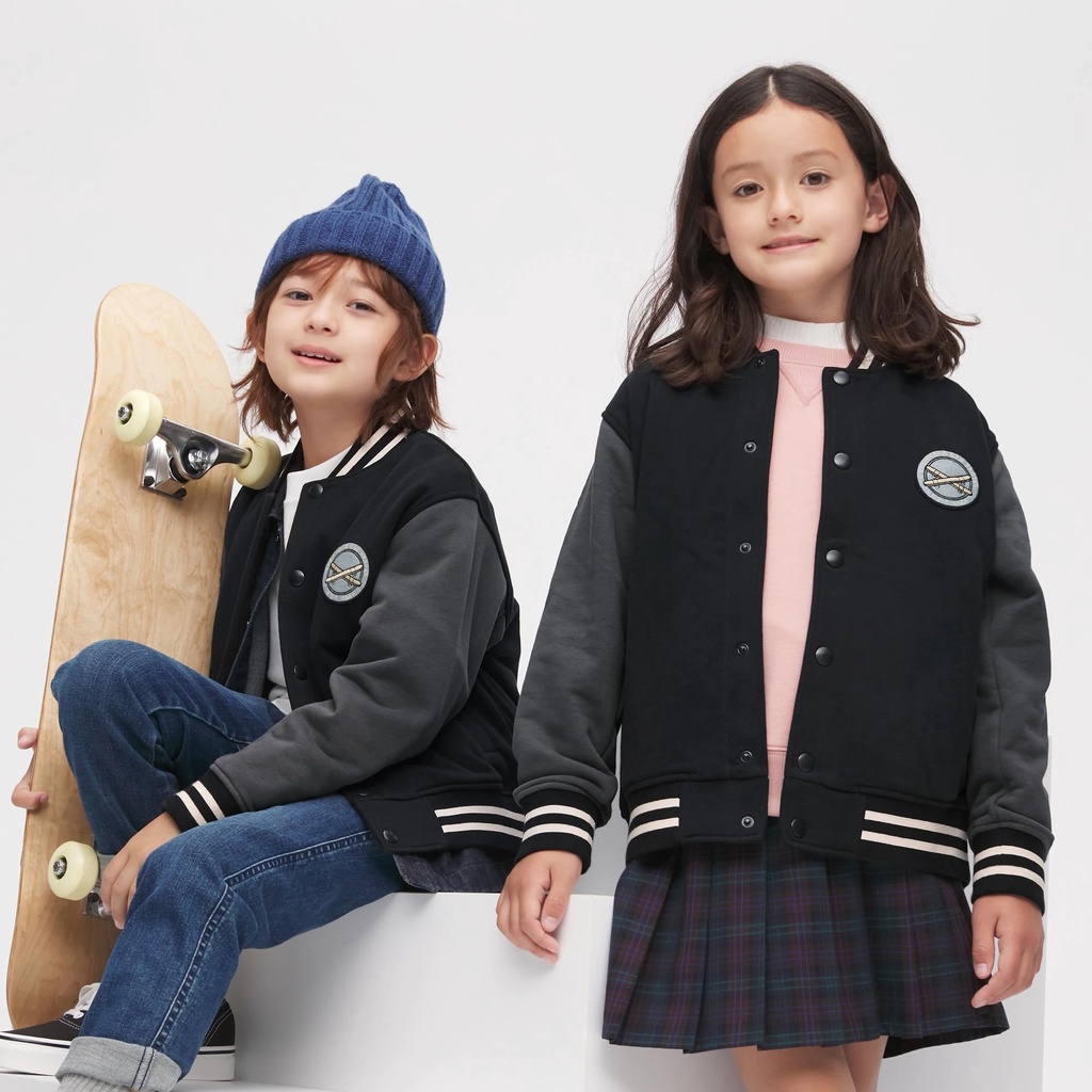 [Auth Uniqlo] Áo Khoác Bomber Nỉ Kids Tag Nhật