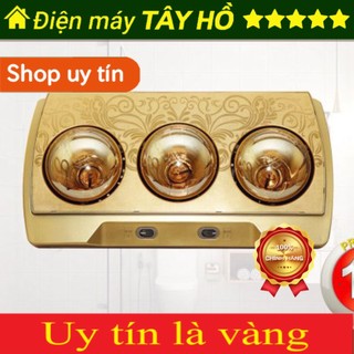 [GIAN HÀNG UY TÍN] [HÀNG CHÍNH HÃNG] ĐÈN SƯỞI NHÀ TẮM HEIZEN 3 BÓNG VÀNG HE3B
