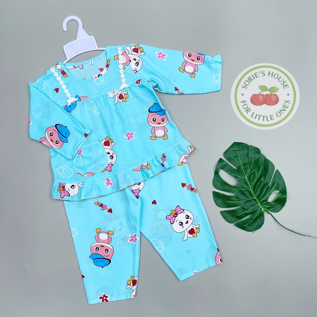 Bộ tole/bộ lanh DÀI mặc nhà bé gái