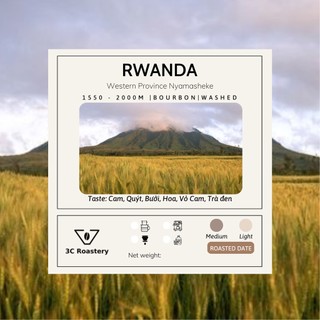 Cà phê hạt Rwanda sơ chế ướt pha mokapot, pourver - 3C Roastery Khối Lượng 100g