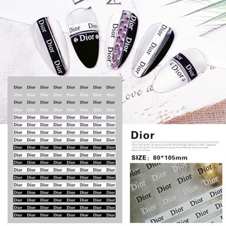 STICKER DÁN MÓNG THƯƠNG HIỆU DIOR CÓ MẪU MINH HỌA