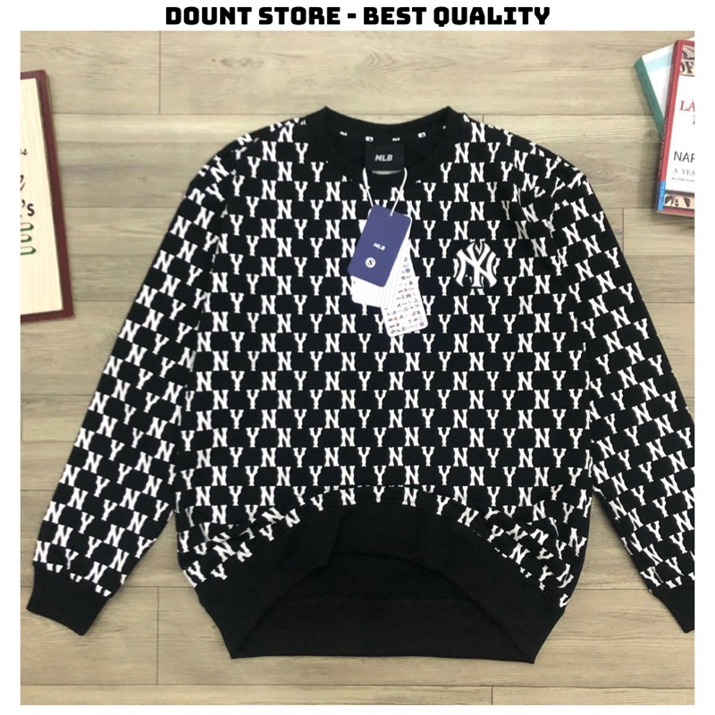 Áo Sweater MLB Monogram bản cao cấp Áo Sweater NY nam nữ in họa tiết mới nhất