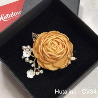 Hoa cài áo handmade hoa trà cv34 - hutalina