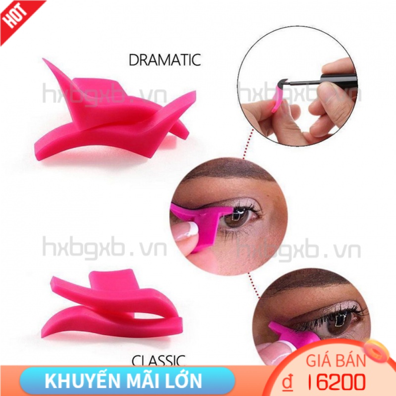 Con dấu kẻ mắt/lông mày hình cánh bằng silicon hỗ trợ trang điểm