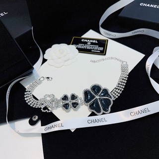 Vòng cổ choker hoa đính đá cao cấp