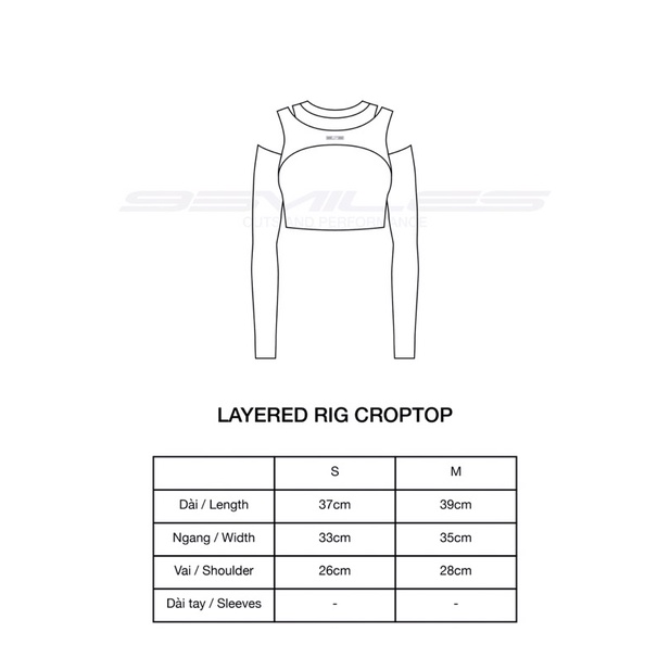 95MILES - ÁO THUN NỮ LAYERED RIG CROPTOP