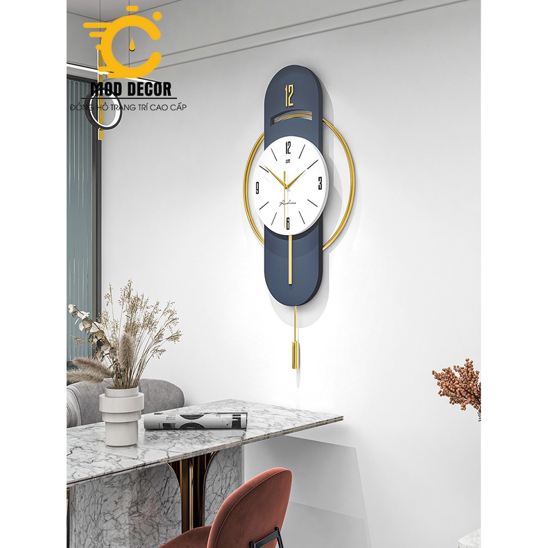 Đồng hồ treo tường trang trí decor Bắc âu phong cách đơn giản, sang trọng 2145-42