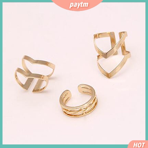 (PTM) Set 3 nhẫn đeo tay phong cách Bohemian cổ điển dành cho nữ