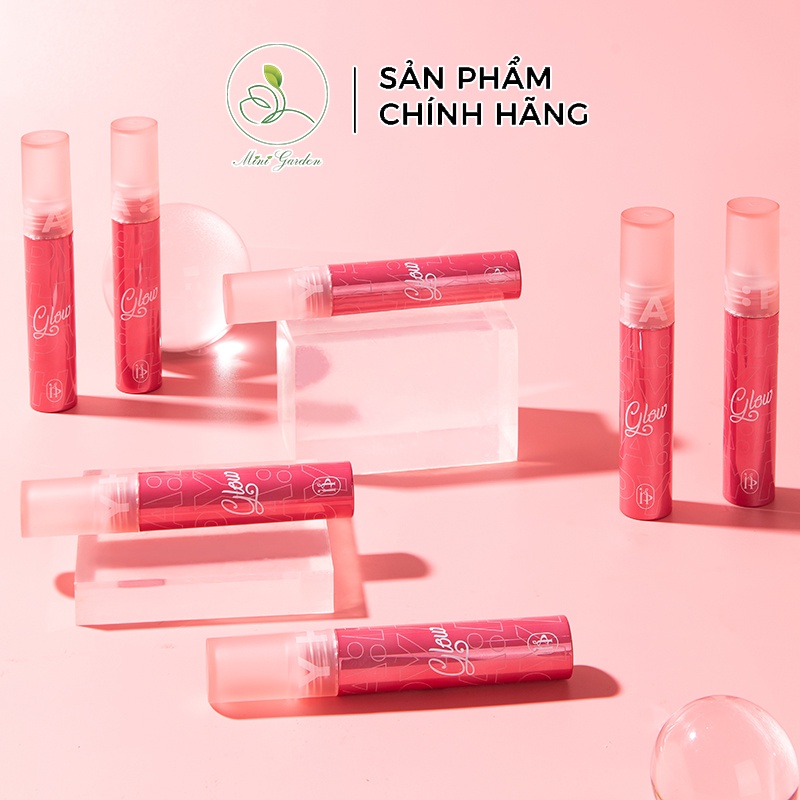 Son ha:py glow lip tint Mini garden bóng lì giữ màu 24h kháng nước không lem không trôi 3.5ml PV1033