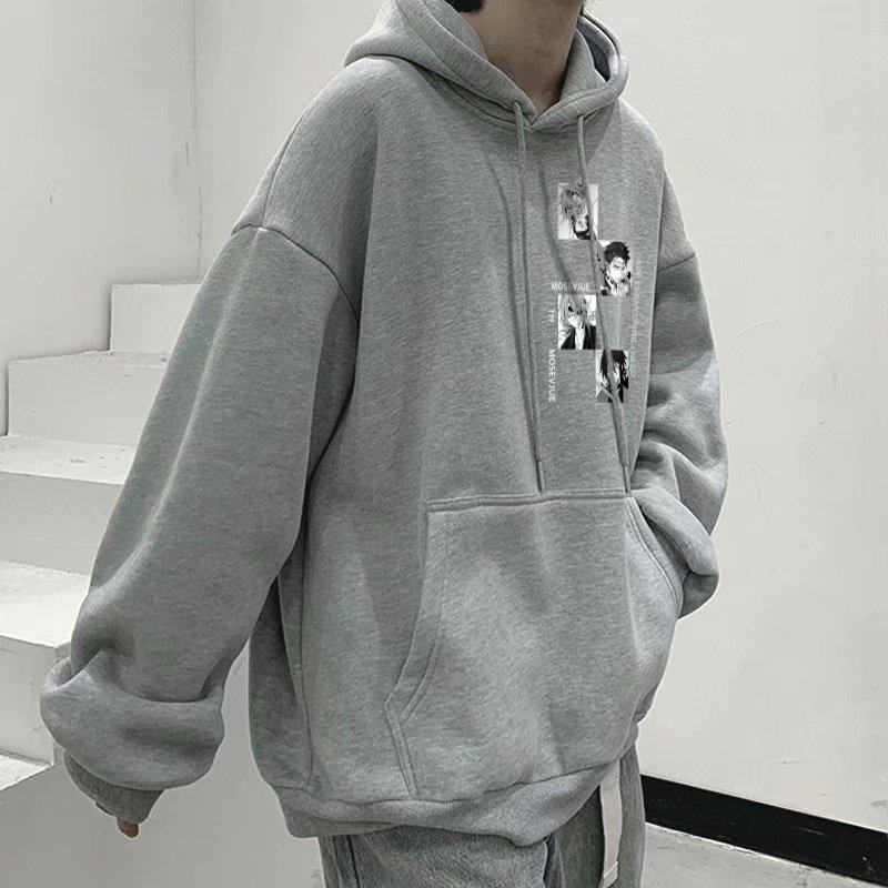 Áo Hoodie Tay Dài Dáng Rộng In Hình Truyện Tranh Thời Trang Mùa Thu Cho Nam Và Nữ