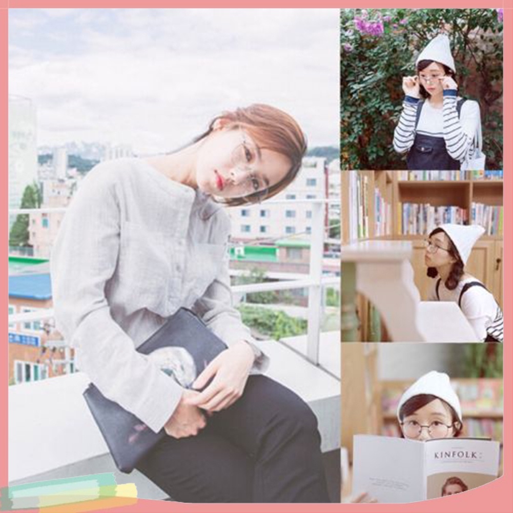 Mắt kính gọng kim loại tròn phong cách Vintage thời trang cho nữ