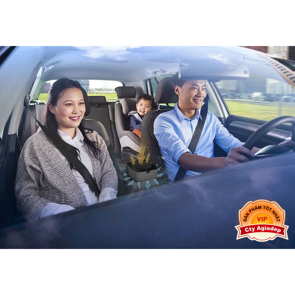 Máy lọc không khí ngăn bụi mịn và mùi độc hại trên oto xe hơi Philips C50