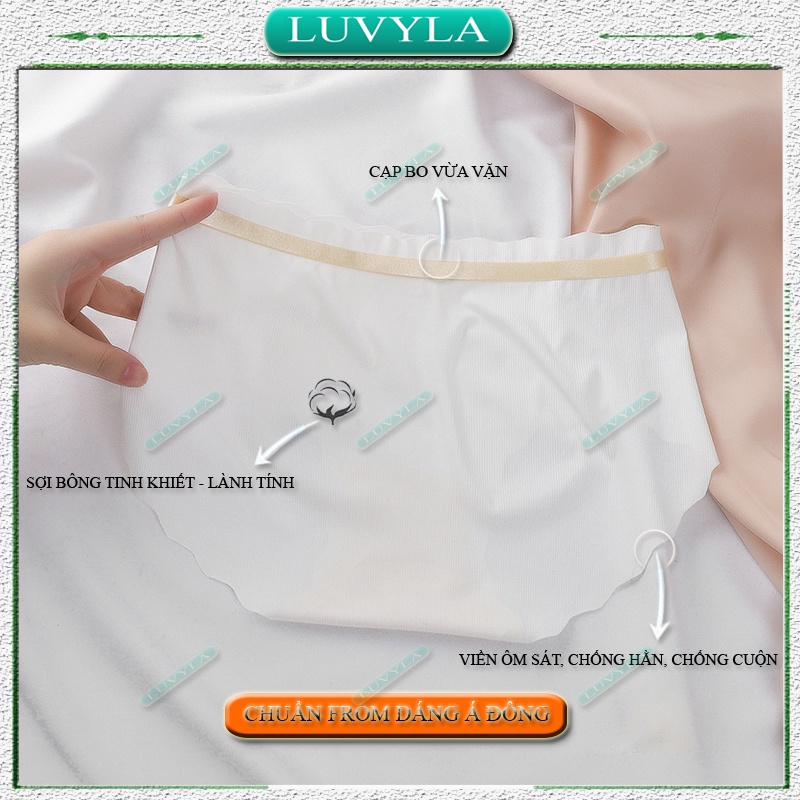 Quần lót nữ su đúc thun lạnh không viền tàng hình kháng khuẩn LUVYLA QLS09