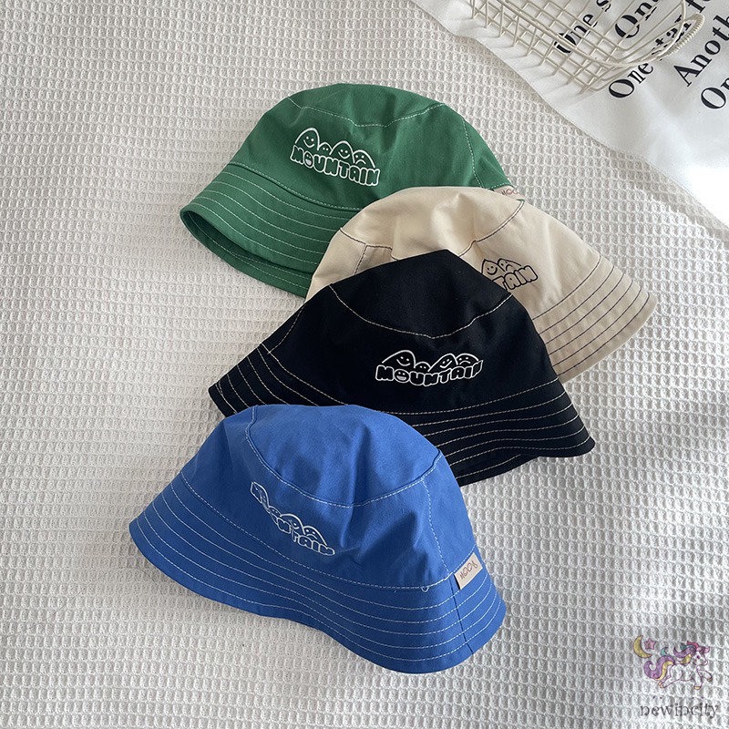 Nón Tai Bèo Thêu Họa Tiết Hoạt Hình Phong Cách Hàn Quốc Dễ Thương Cho Bé Trai Và Gái