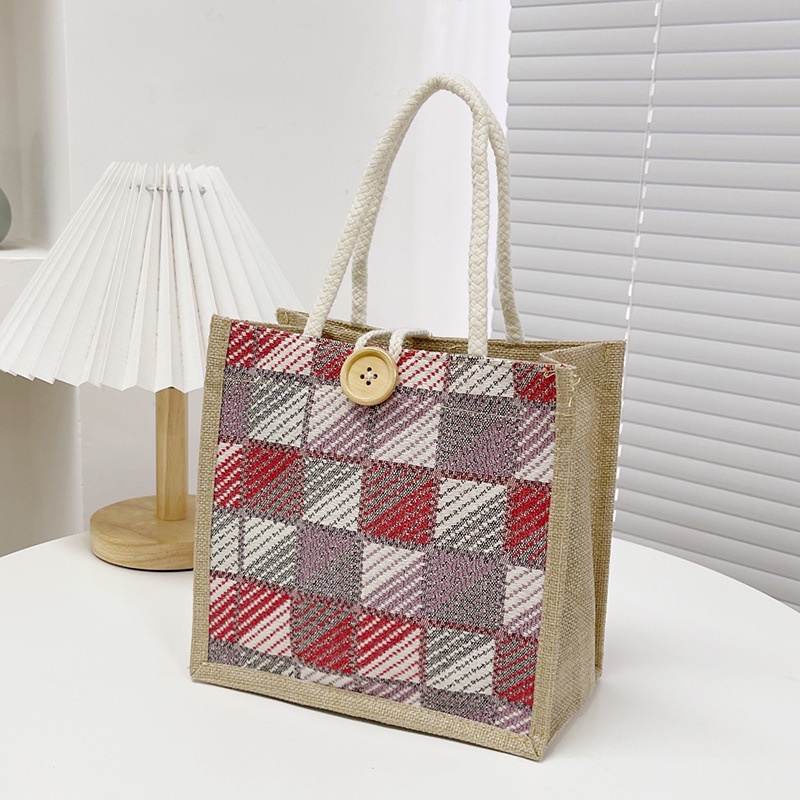 【+38 mẫu】Túi vải canvas đựng hộp cơm đồ cá nhân, túi vải cói mini đựng đồ, họa tiết siêu xinh