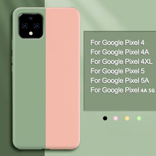Ốp Điện Thoại Silicone Mềm Chống Sốc Màu Trơn Cho Google Pixel 4a 4G 5 5a 5G 4 XL