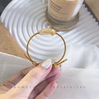 Vòng dây cáp ngũ điếu T.A tóc vàng mệnh thổ