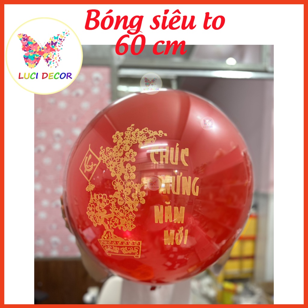 Bóng in chúc mừng năm mới 60cm
