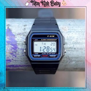    HOT HOT   ĐỒNG HỒ ĐIỆN TỬ NAM NỮ WR - F91W DÂY CAO SU MẶT NHỰA VUÔNG 