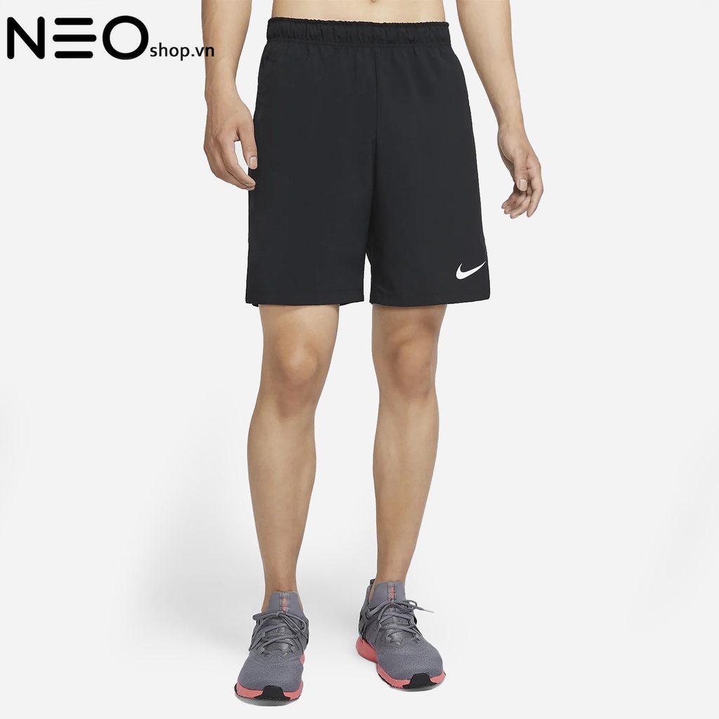 QUẦN NGẮN THỂ THAO NAM FLEX WOVEN TRAINNING SHORTS - ĐEN / XANH NAVY