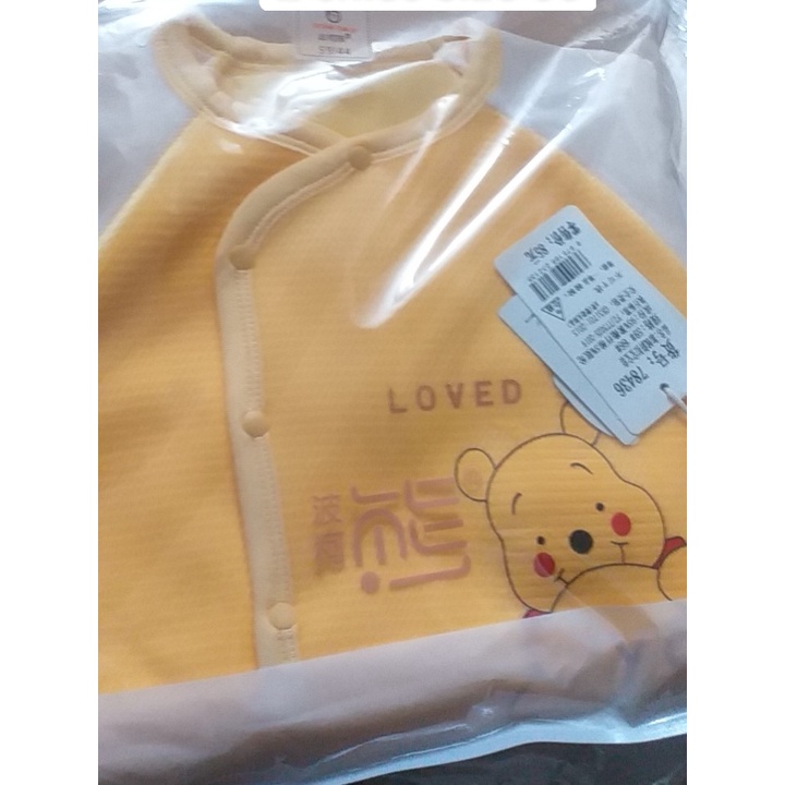 Bộ nỉ nhung bộ cài lệch dài tay sơ sinh chất nhung dày ấm cho bé