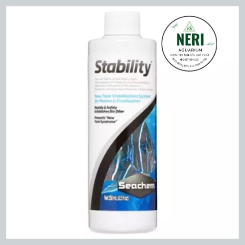 Vi sinh sống SEACHEM Stability các loại 100ml 250ml cho hồ cá biển và hồ cá nước ngọt của Mỹ