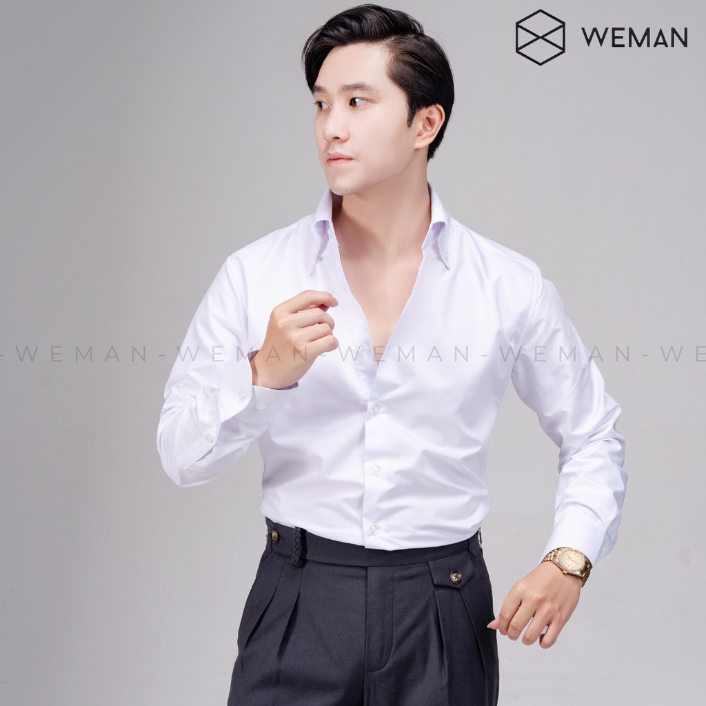 Áo Sơ Mi Nam, Áo Sơ Mi Cổ Button Down, Chất Liệu Cotton Cao Cấp Thấm Hút Mồ Hôi Không Nhăn Co Dãn Tốt WEMAN-WMA2201 | BigBuy360 - bigbuy360.vn