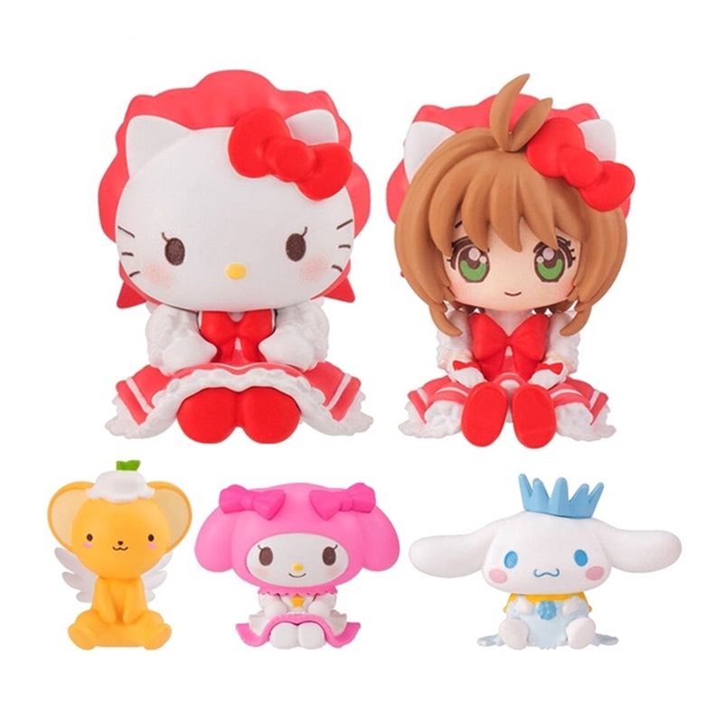 Mới Set 5 Mô Hình Nhân Vật Phim Hoạt Hình Thủ Lĩnh Thẻ Bài Sakura Và Sanrio