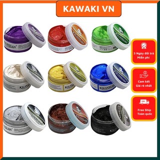 Sáp nhuộm tóc tạm thời còn gọi là sáp vuốt tóc màu.Sáp tạo màu tóc đỏ, xám khói, xanh dương...Trở về như cũ sau khi gội