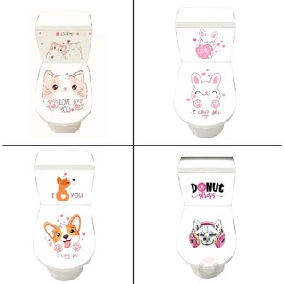 Decal dán toilet các mẫu đáng iu - trang trí nhà cửa