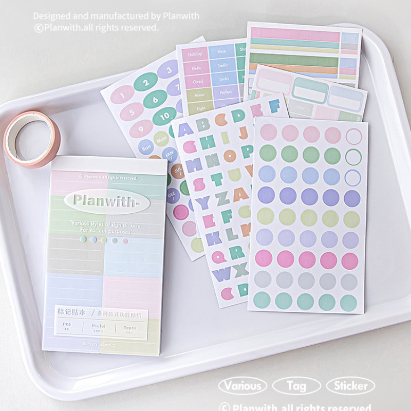 Tập 32 Tờ Stickers Dùng Để Đánh Dấu, Ghi Chú Thêm Tiện Lợi