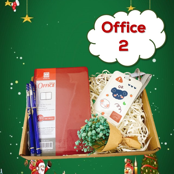 Set quà tặng bạn trai ngày Giáng Sinh HAPPY BOX phù hợp tặng bạn nam và bạn nữ OFFICE xinh xắn