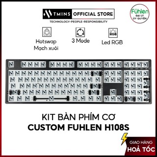 [Mã SPHACL9 giảm 7% đơn 500K] KIT bàn phím cơ custom Fuhlen H108S 3-Mode / Gaske / Hotswap / Mạch xuôi - Hàng chính hãng