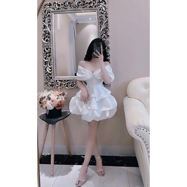 SALE SẬP SÀN | ĐẦM TAPTA BÍ HAI DÂY TRỄ VAI DÁNG XÒE CỰC XINH UP SHOP HHP